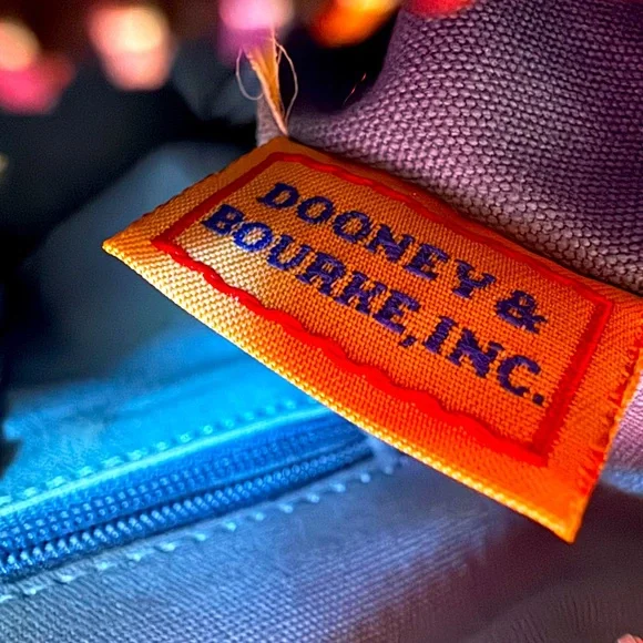 Dooney & Bourke Y2K vintage Monogram Small Hobo charcoal EUC callouts last 2 pic - Picture 12 of 14